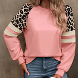 Leopard Print Raglan Sweatshirt