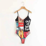 Women's Printed One-Piece Swimsuit-S-1