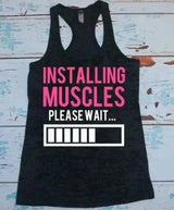Workout Tank Top with Humorous Fitness Graphic-1