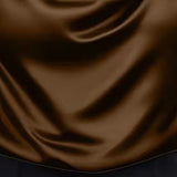 Women's Solid Color Cowl Neck Ruched Blouse, Elegant Short Sleeve Shiny Office Shirt, Wrinkle-Resistant For Wedding & Formal Occasions