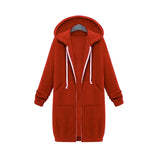 Hooded Fleece Longline Jacket