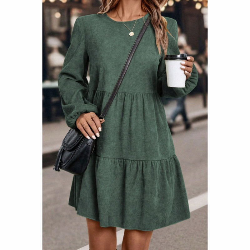 Corduroy A-Line Mini Dress
