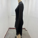 Women's Glitter Bodycon Mini Dress, Mock Neck Cloak Sleeve Cocktail Dress For Wedding Guest Party