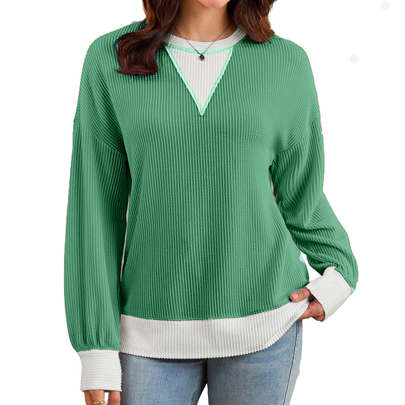 Color Block Crewneck Sweatshirt
