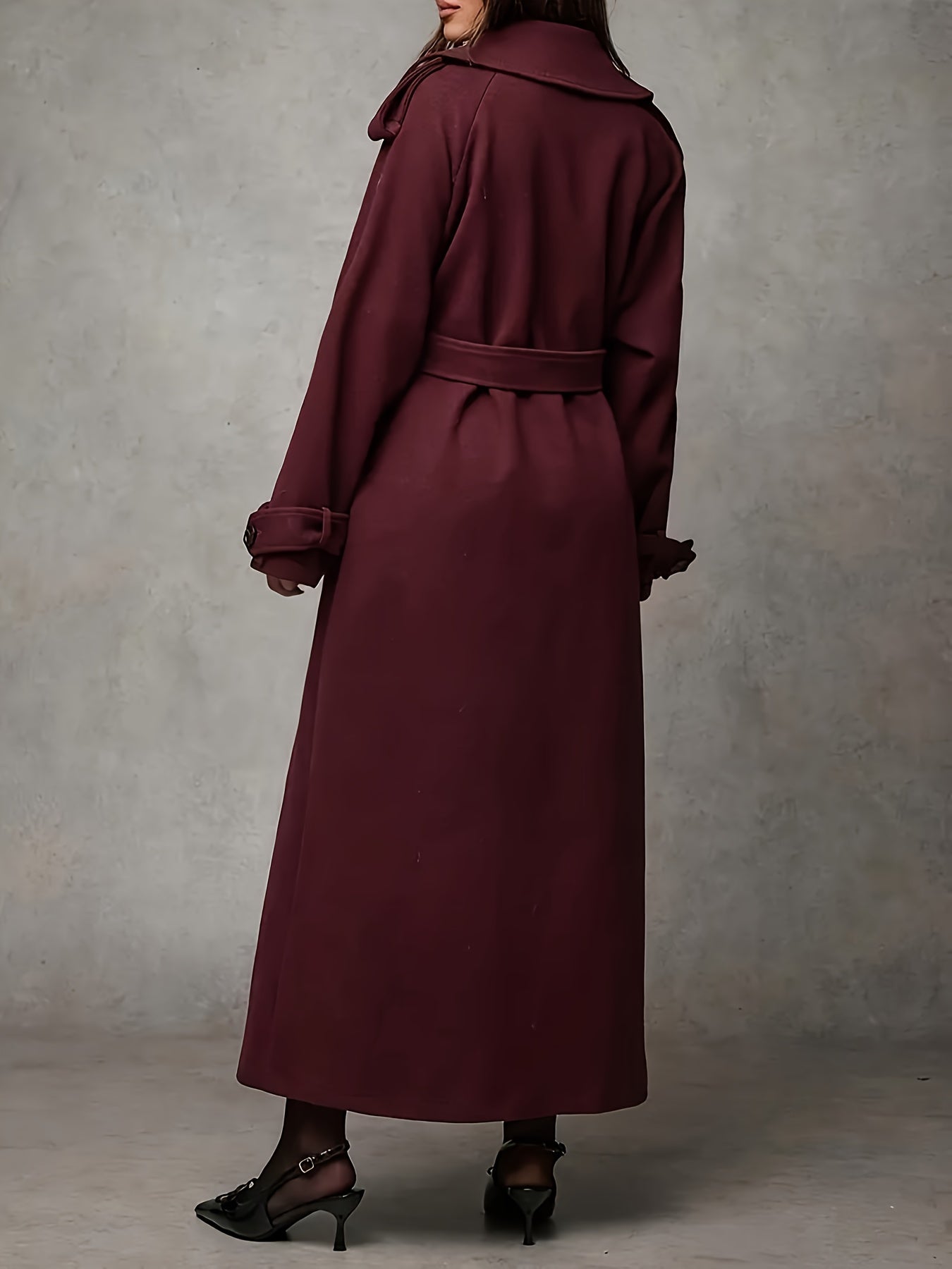 New Women's Clothing, Hot-selling Double-breasted Lace-up Woolen Coat And Trench Coat For Autumn And Winter 2024, Warm And Suitable For Commuting