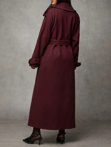 New Women's Clothing, Hot-selling Double-breasted Lace-up Woolen Coat And Trench Coat For Autumn And Winter 2024, Warm And Suitable For Commuting