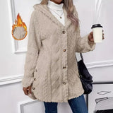 Cozy Hooded Button Cardigan Coat