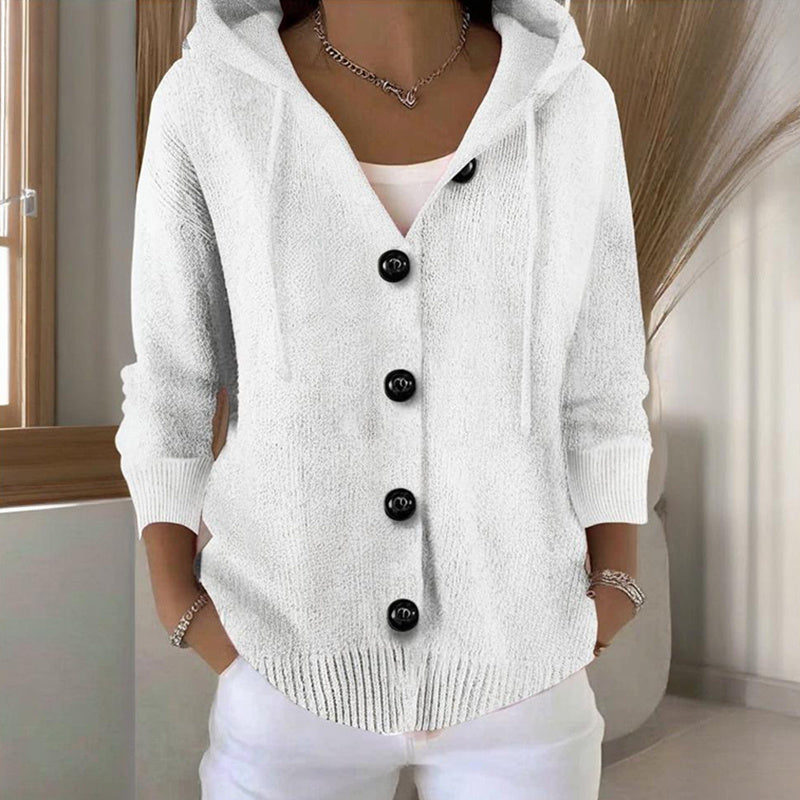 Button Down Hoodie Cardigan
