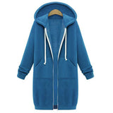 Hooded Fleece Longline Jacket