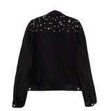 Pearl-Embellished Denim Jacket – Glamorous Twist on a Classic-4