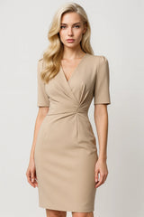 Elegant Pencil Dress Bige