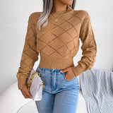Diamond-Stitch Knit Layer