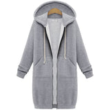 Hooded Fleece Longline Jacket