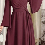Middle Eastern Flare Sleeve Maxi