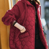 Cozy Hooded Stitching Puffer Coat