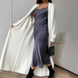 Furry Long Cardigan Duster Coat