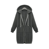 Hooded Fleece Longline Jacket