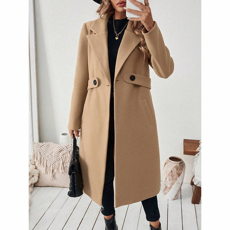 Notch Lapel Trench Coat Elegance
