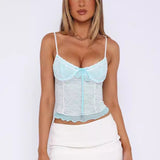 Elegant Sexy Lace Camisole – Summer Slim Fit Backless Lace-Up Vest