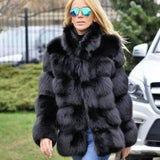 Faux fox fur coat-1