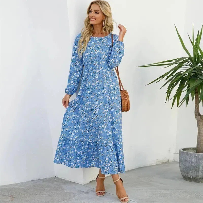 2023 Sping Summer Bohemian Women Maxi Dress Casual Long-13-13