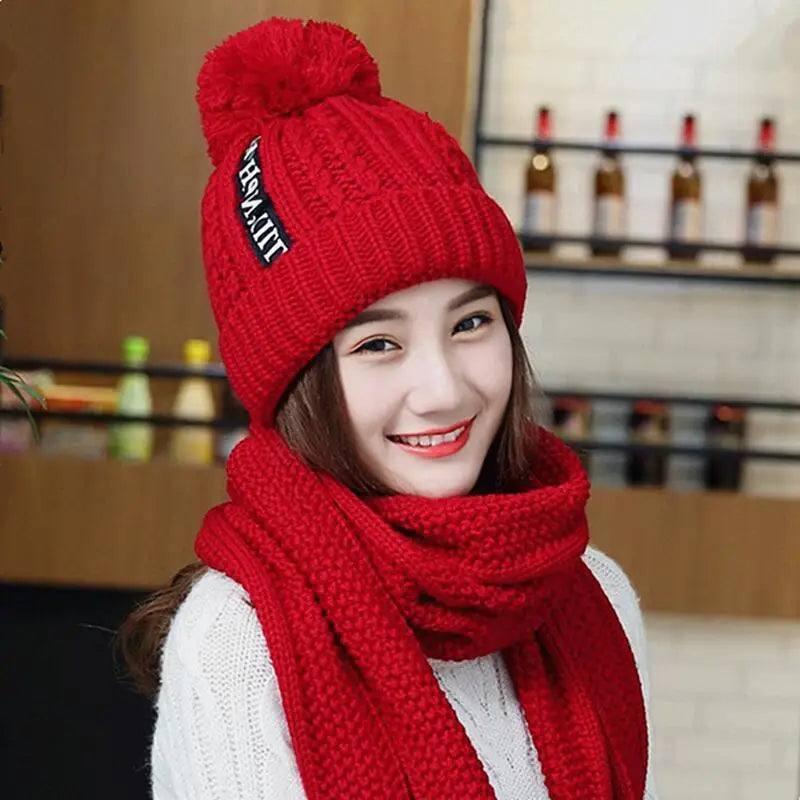 All-match woolen hat-Red-3