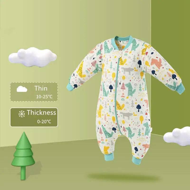 Baby Sleepsacks Cartoon Pattern Baby Sleeping Bag Carriage-GreenThickness-6