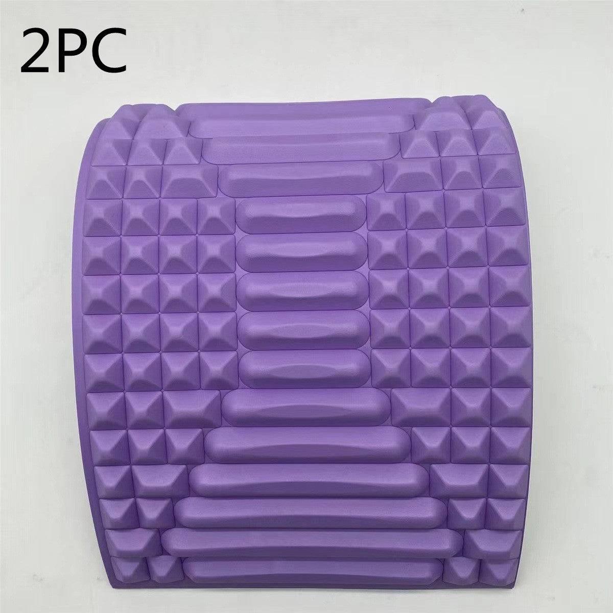 Back Stretcher Pillow Neck Lumbar Support Massager For Neck-Purple 2PC-25