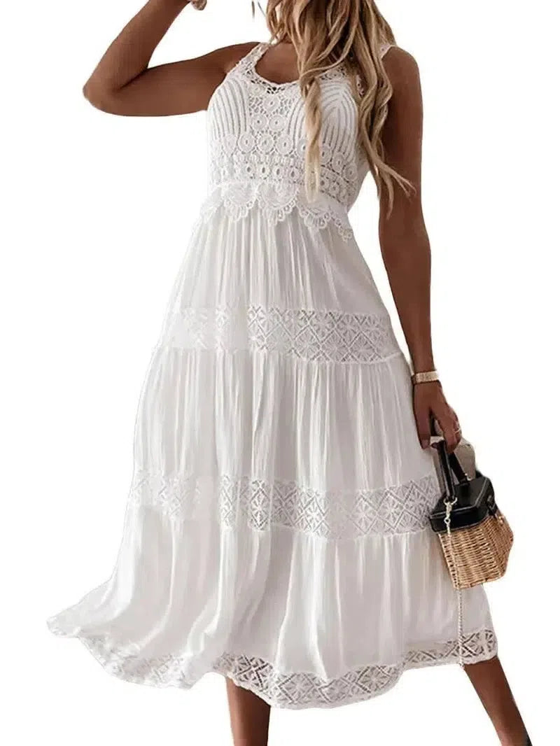 Elegant Cotton White Dresses for Every Occasion-as shown picture 5-10