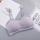 Bra Underwear Lingerie Teenagers Girls Kids Cotton For-Gray-4