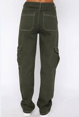 Cargo Pants For Women High Waisted Casual Pants Baggy-4