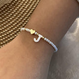 Chic Custom Letter Bead Bracelets - Personalized Jewelry-J-17