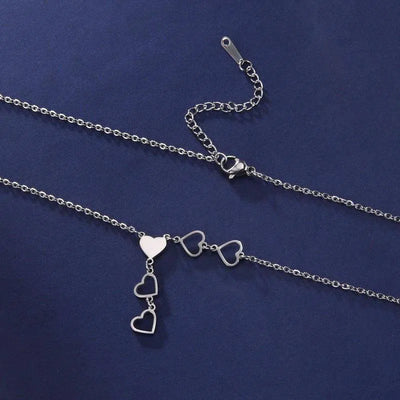 Fashion Love Pendant Stainless Steel Necklace-7