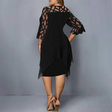 Chic Plus-Size Black Dress with Unique Cut-Outs-2