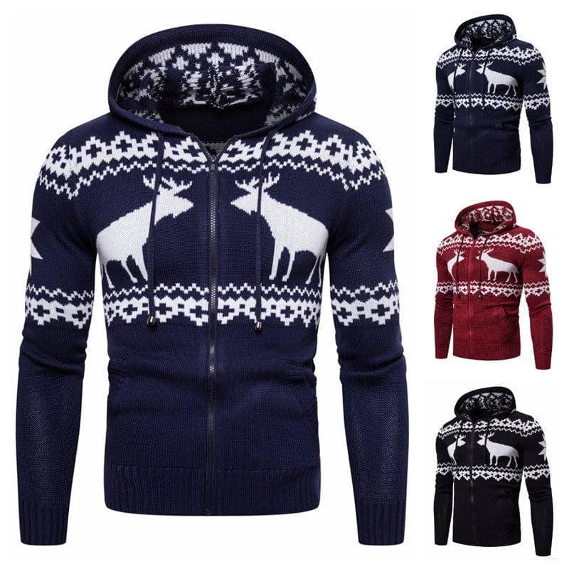 Christmas elk hooded sweater-4