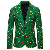 Christmas Suit Santa Claus Clothing Coat-green-1