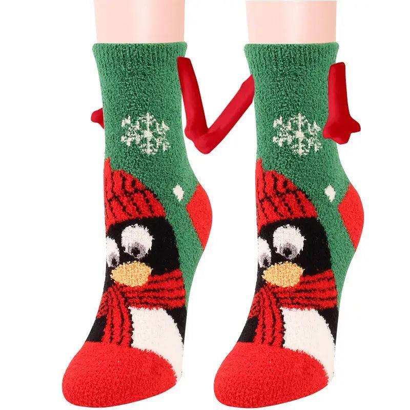 Christmas Supplies Coral Fleece Tube Socks Warm Slipper Bed-Figure 28-29