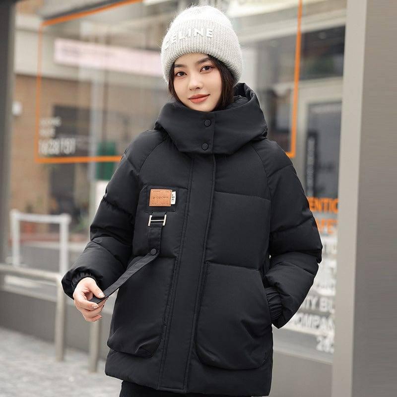 Coat Bread Coat Cotton-padded Jacket-Black-3