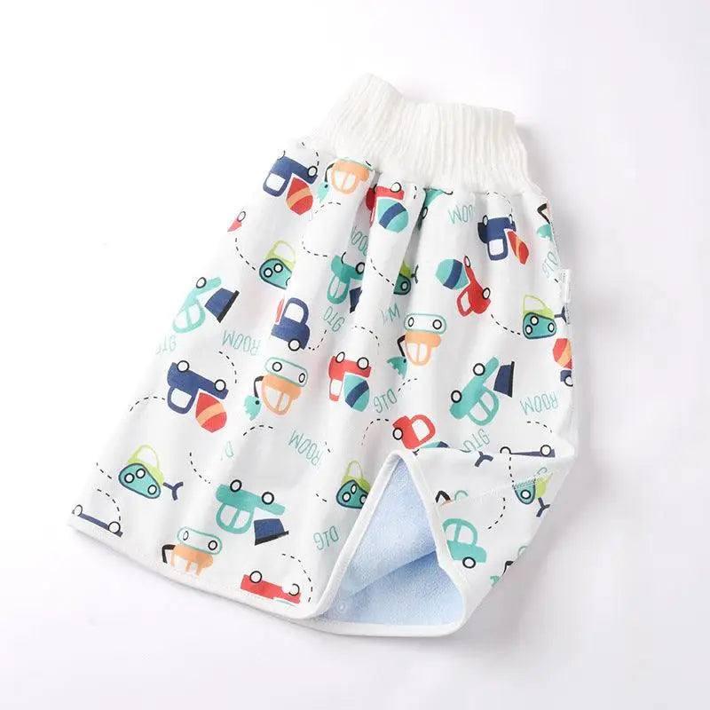 Cotton and bamboo fiber Baby diaper skirt-Car-5