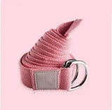 Cotton Yoga Stretch Band Yoga Rope-Pink-9