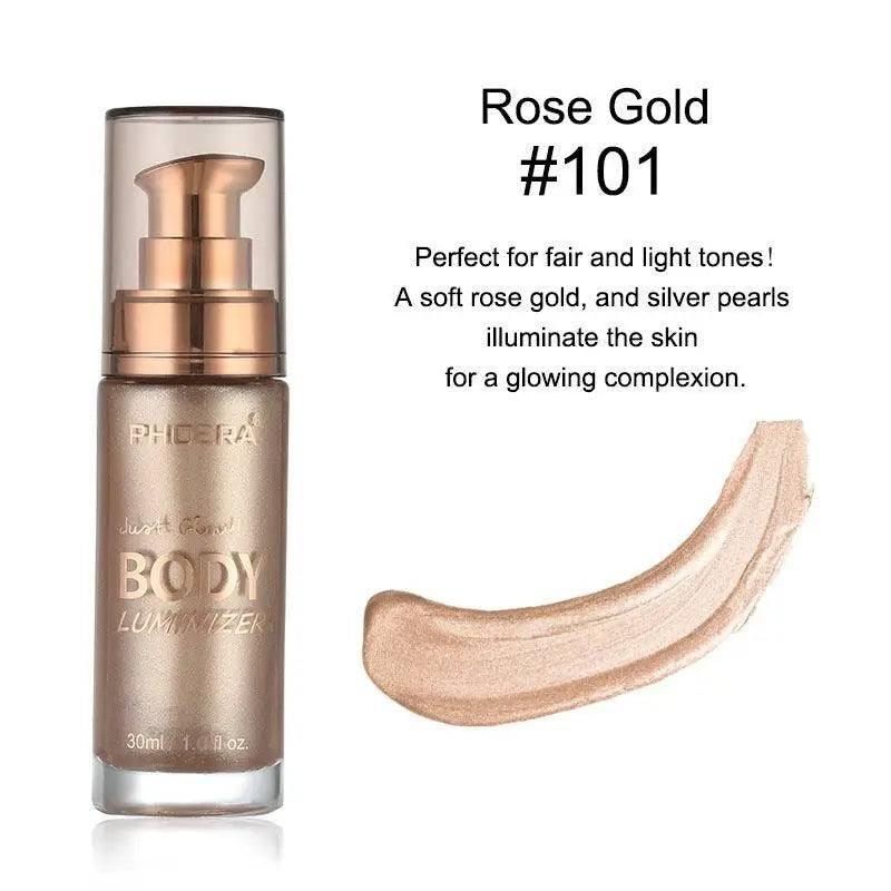 Creative Simple Body Brightening Liquid Highlighter-RoseGold-3