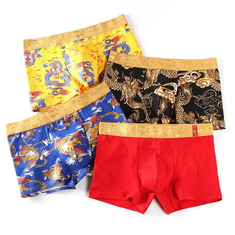 Dragon print boxer shorts-1