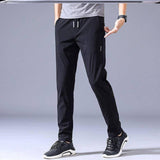 Drawstring Trousers Thin Casual Pants Korean Version Loose-Black-2