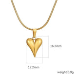 Elegant Heart Jewelry Set: Necklace & Earrings-6