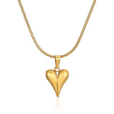 Retro Heart-shaped Necklace Stainless Steel Personalized Love Necklace For Women's Jewelry Valentine's Day-7