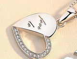 Silver Necklace Qixi Couple Love Buckle-6