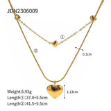 Love Double-layer Necklace 18K Gold-plated Collarbone Necklace-7