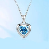 925 Heart-shaped Rhinestones Necklace Luxury Personalized Necklace For Women Jewelry Jewelry Valentine's Day Gift-5