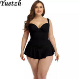 2022 New Push Up One Piece Swimsuit Women Plus Size Swimwear Large Big Plussize Swimming Suits Beachwear Bathing Suits-1