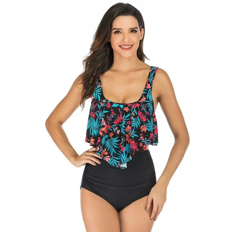 European And American Bikini Swimsuit Women''S-Flower-6